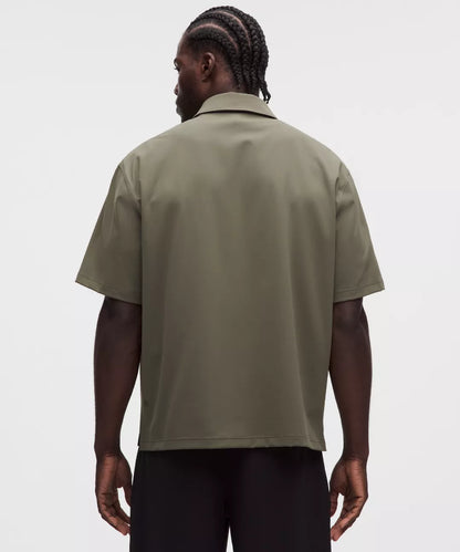 Daydrift Oversized Zip-Neck Polo Shirt
