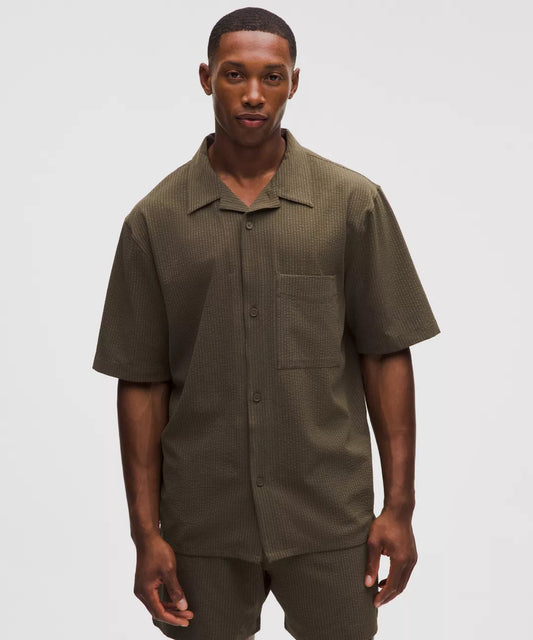 Airing Easy Camp-Collar Shirt Textured