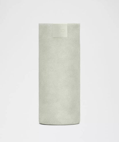 Light gray cylindrical vase on a white background