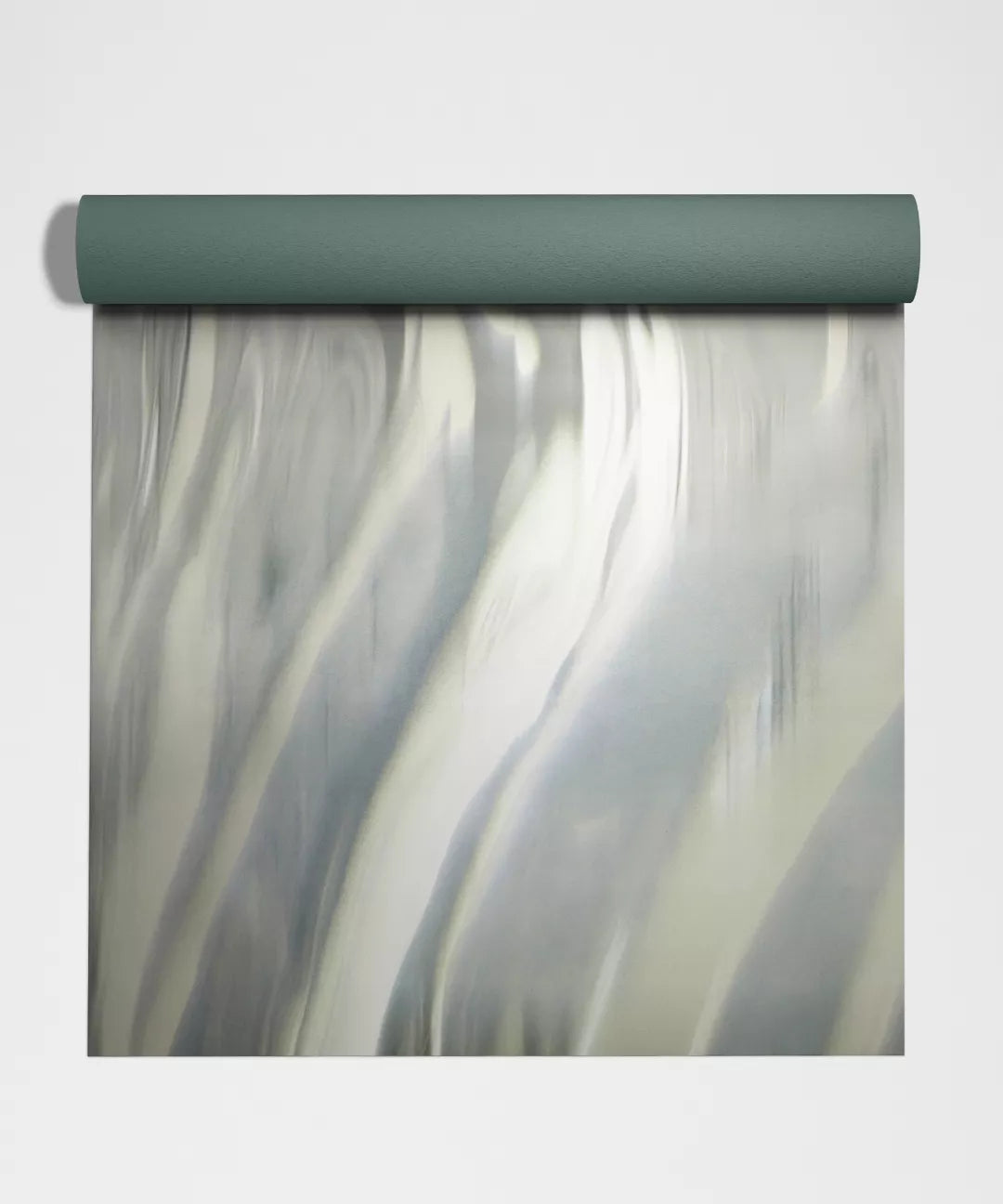 Roll of wallpaper with a marble pattern on a white background