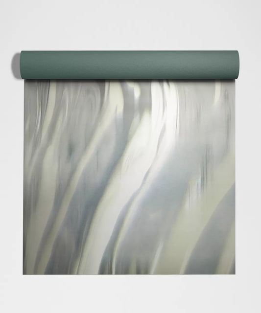 Roll of wallpaper with a marble pattern on a white background