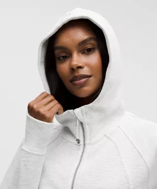 Scuba Oversized Full-Zip Hoodie Waffle