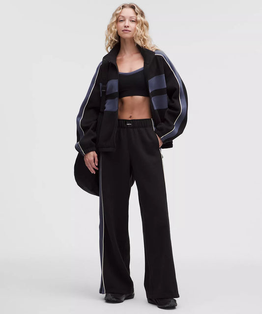 Women's Steady State Oversized Funnel Full Zip Stripe