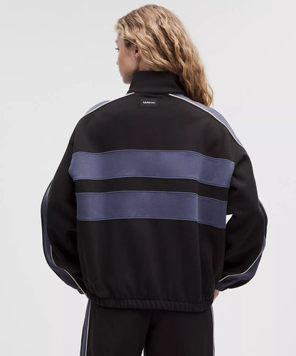 Women's Steady State Oversized Funnel Full Zip Stripe