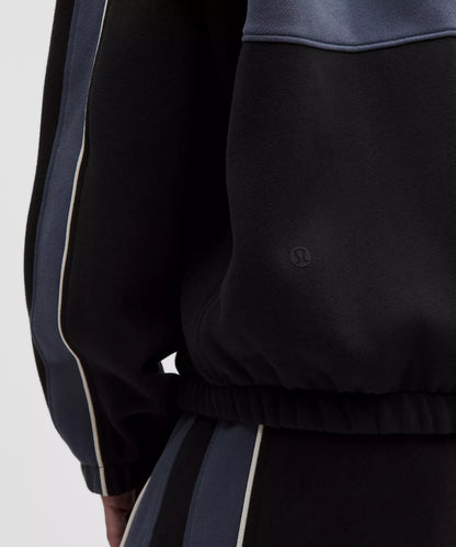 Women's Steady State Oversized Funnel Full Zip Stripe