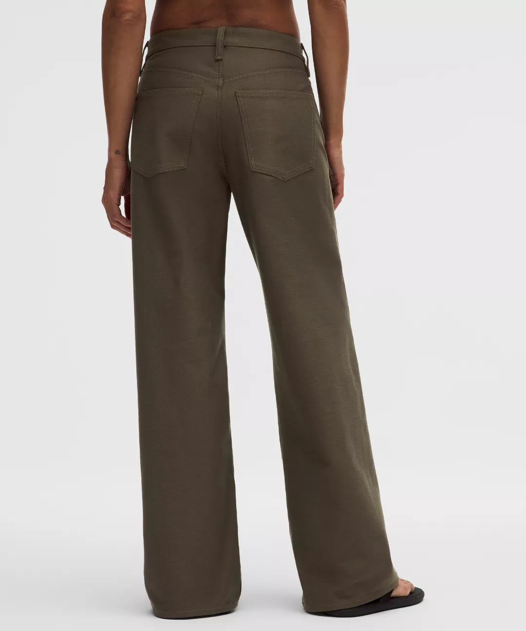 Brown wide-leg pants on a white background