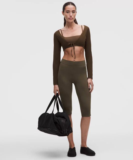 lululemon Groove High-Rise Notched-Hem Crop